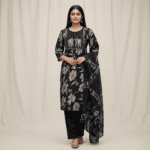 Amaira Silver Figure-Work Hand-Block Kurta Set