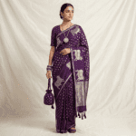 Brinjal Purple Banarasi Georgette Saree