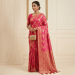 Blossom Pink Banarasi Silk Saree