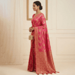 Blossom Pink Banarasi Silk Saree - Image 2