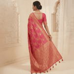Blossom Pink Banarasi Silk Saree - Image 3