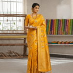 Mustard Yellow Art Silk Saree