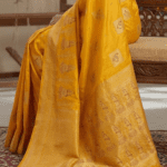 Mustard Yellow Art Silk Saree - Image 2
