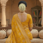 Mustard Yellow Art Silk Saree - Image 3